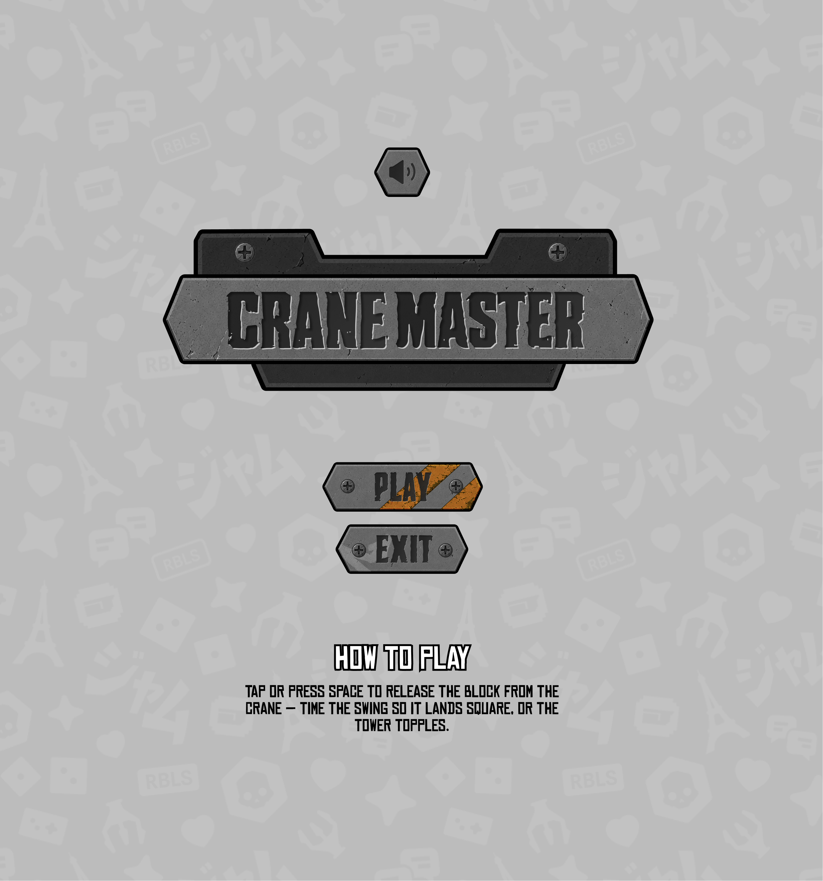 Crane Master title and interface study