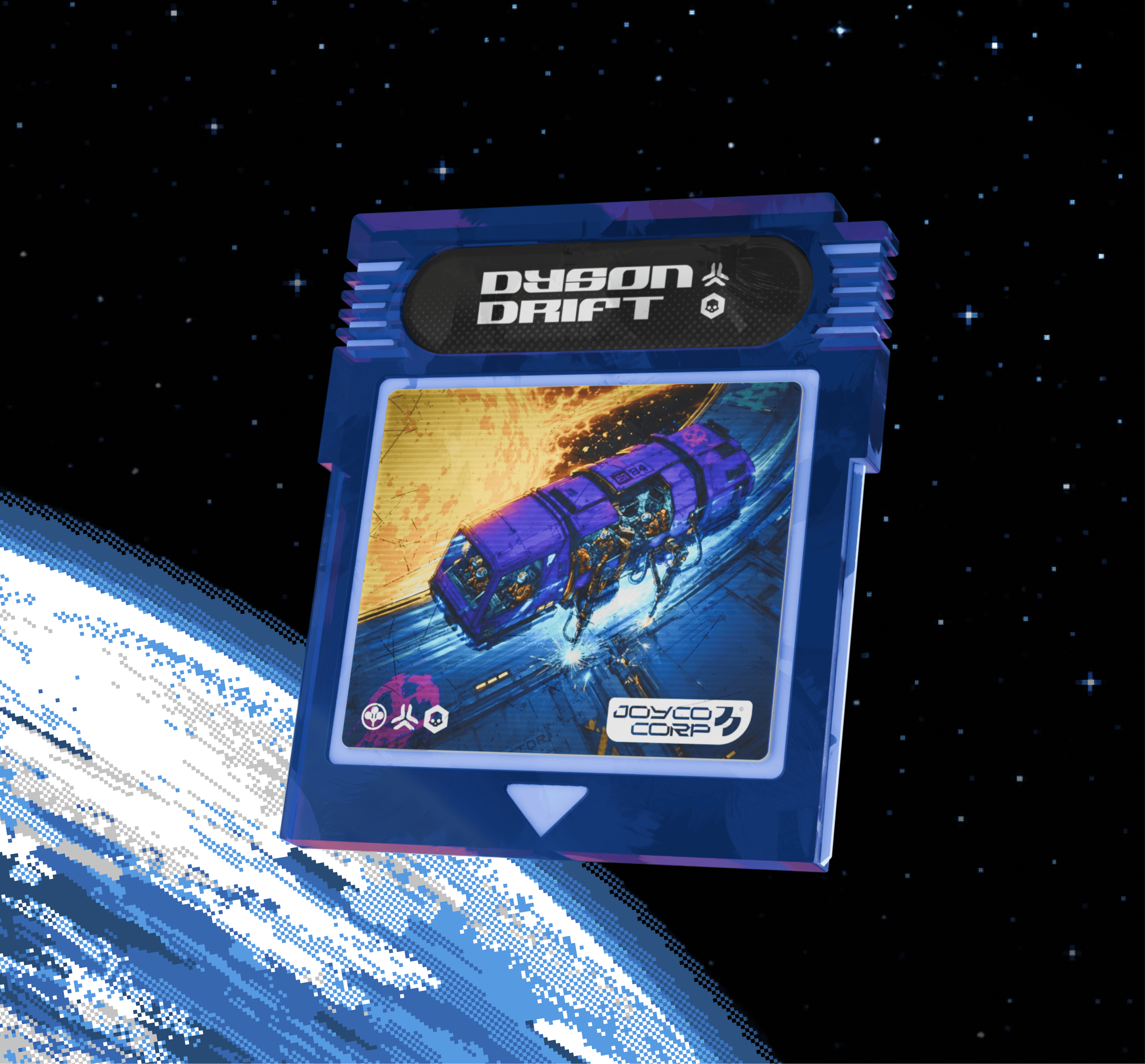 Dyson Drift illustrated game cartridge