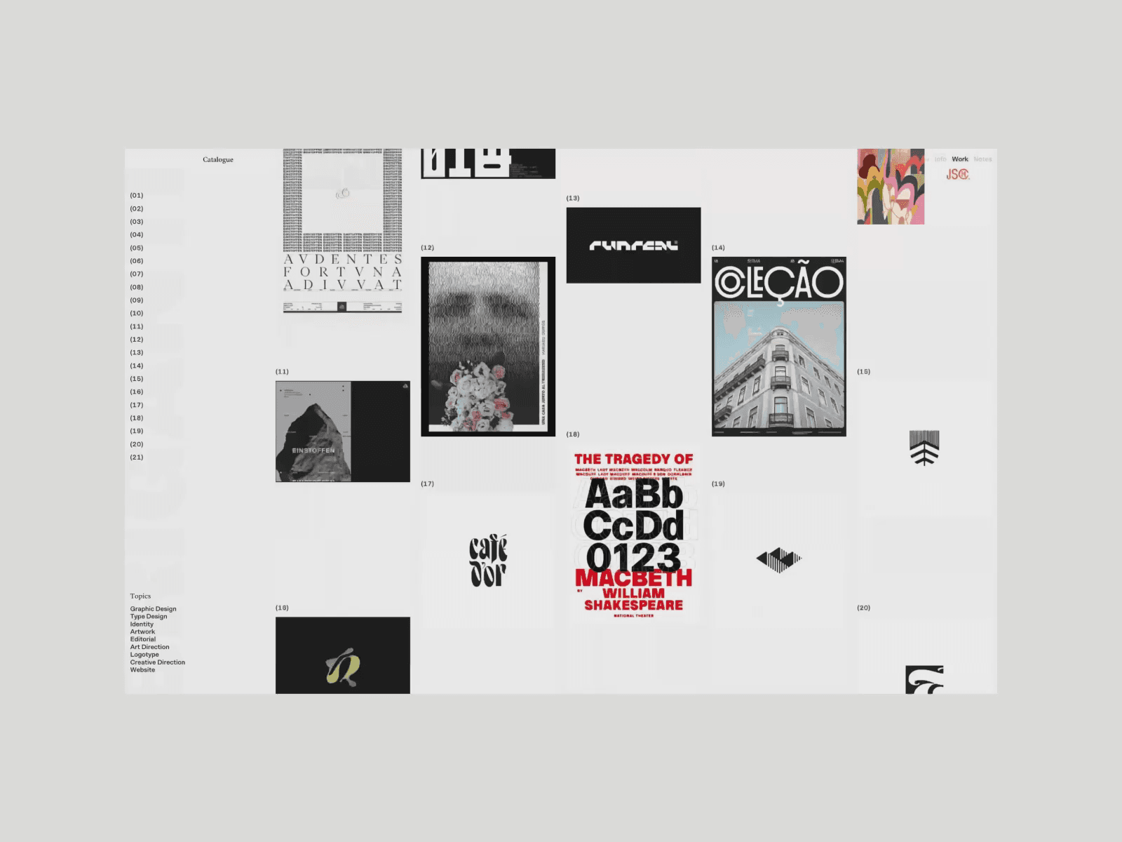 Andrés Briganti portfolio landing page