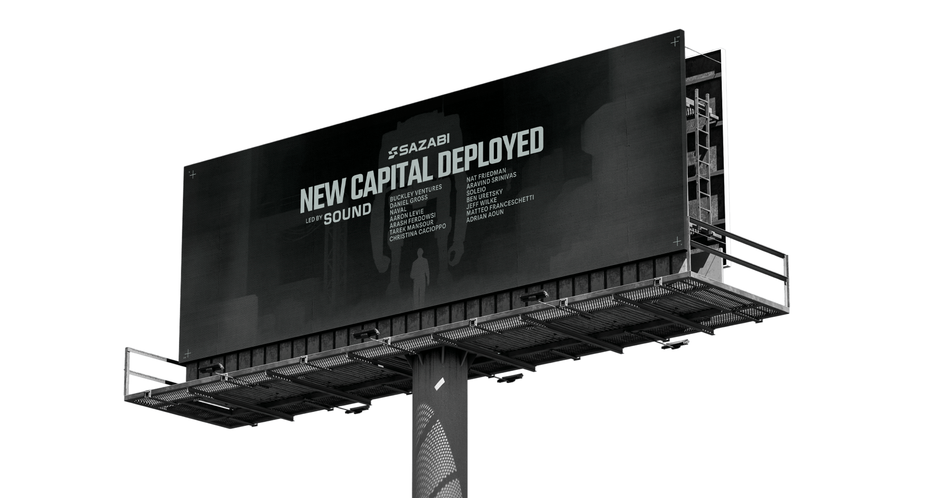 Sazabi highway billboard mockup: New Capital Deployed