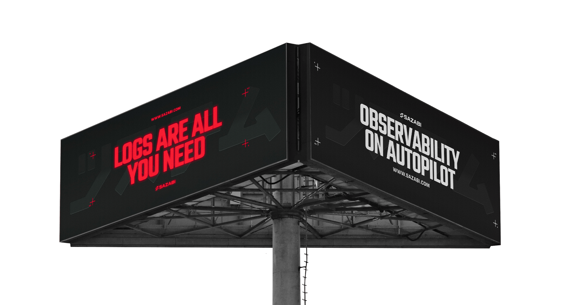 Sazabi triple billboard mockup