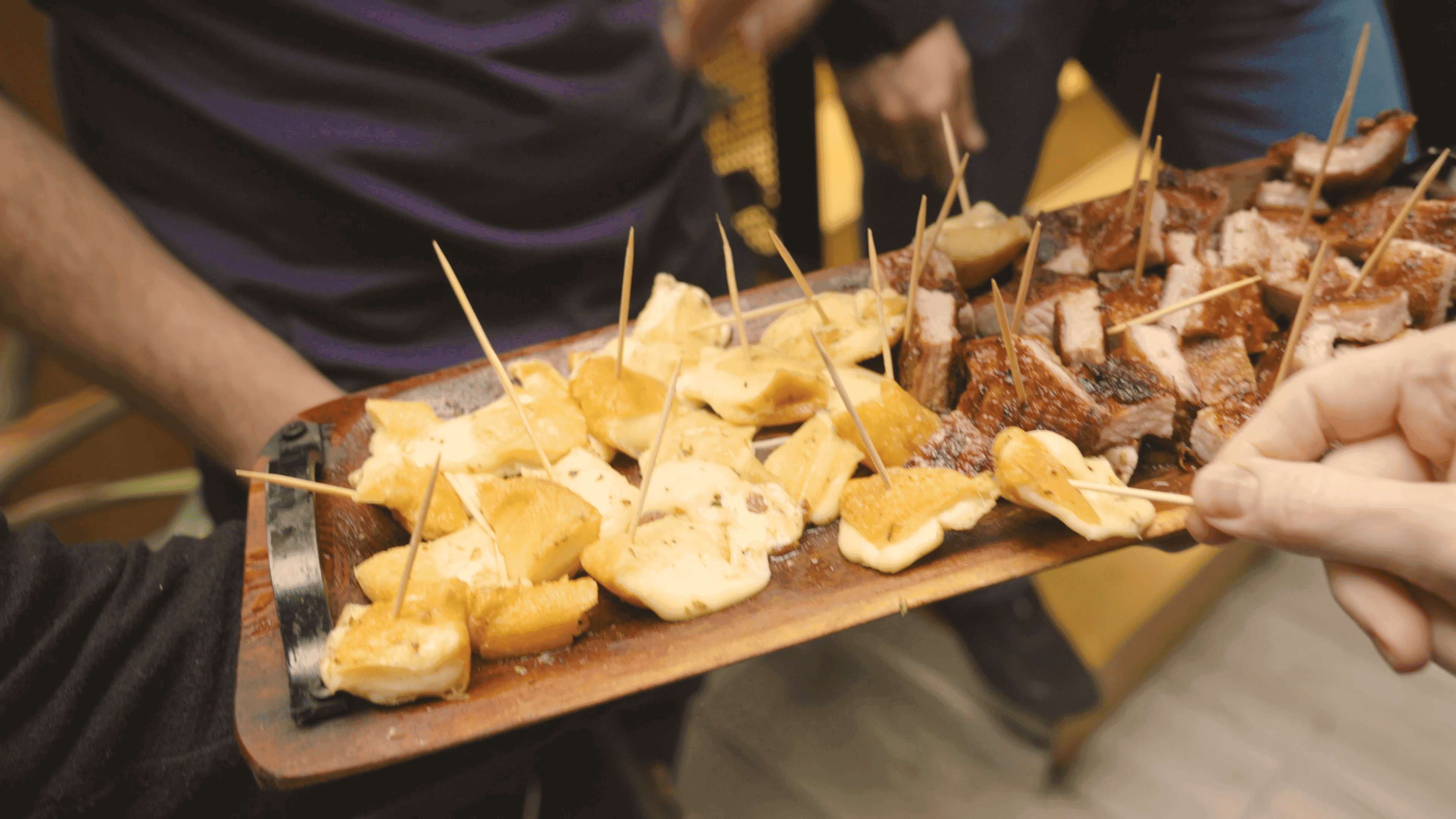 Food shared during the Opencode team visit
