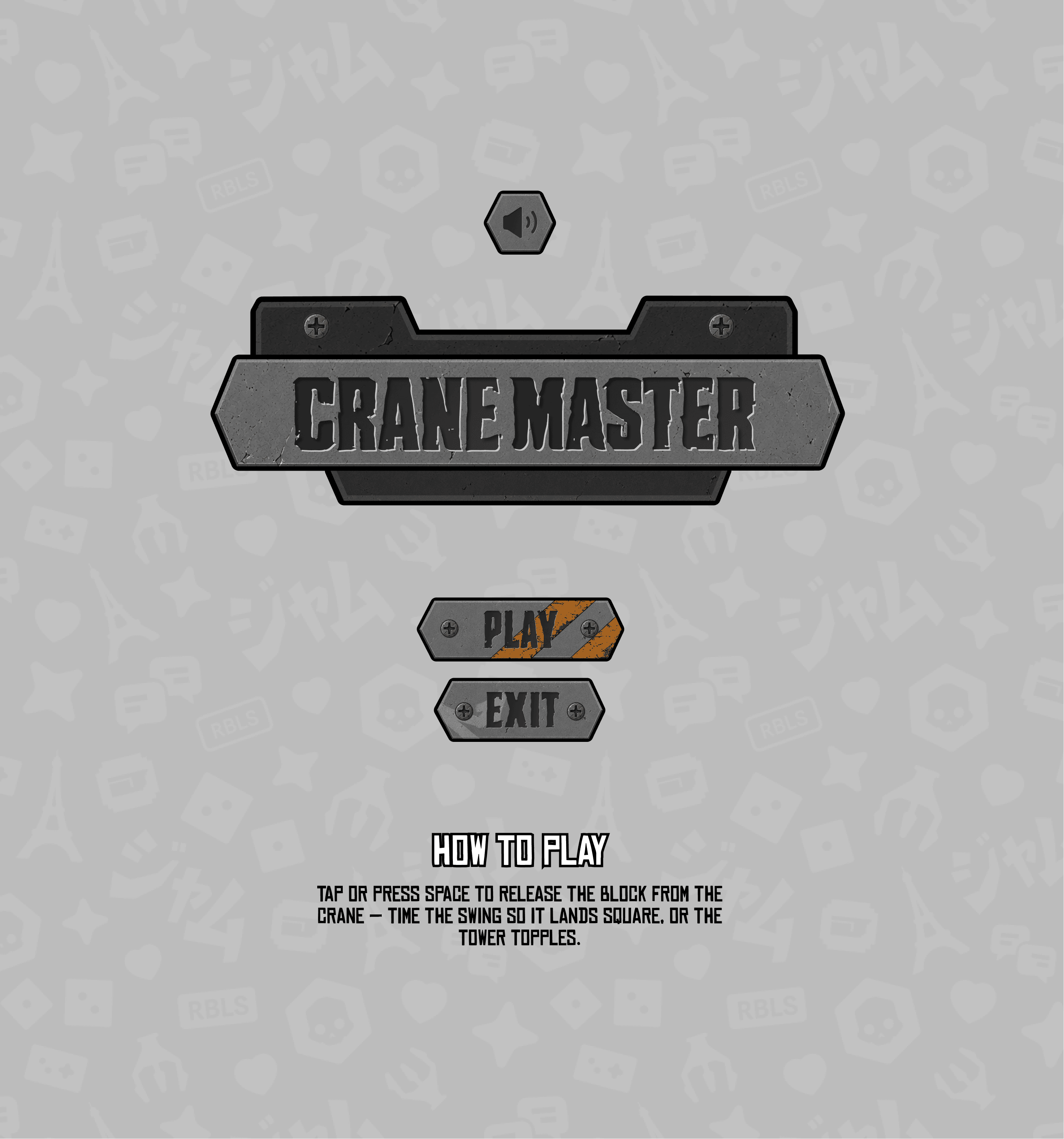 Crane Master title and interface study